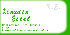 klaudia eitel business card